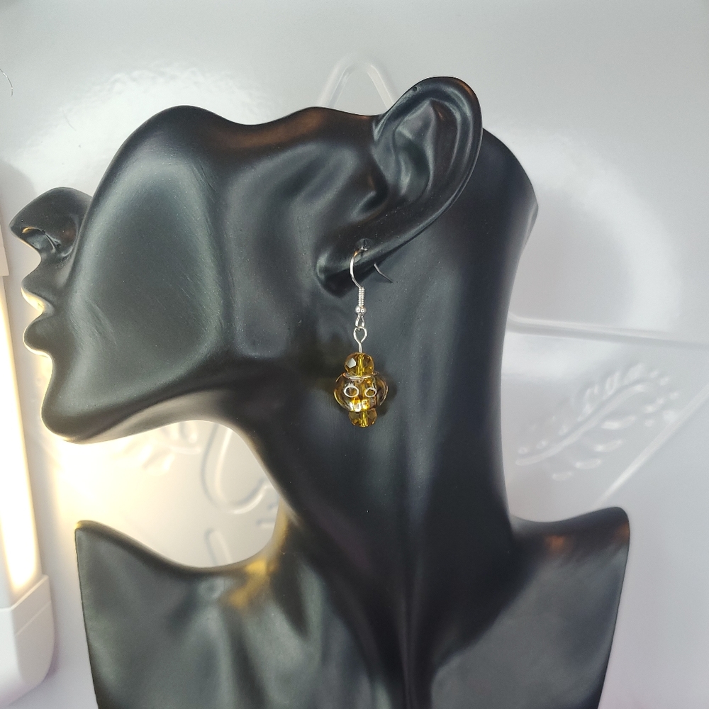 Beaded Drop dangle european glass earrings
